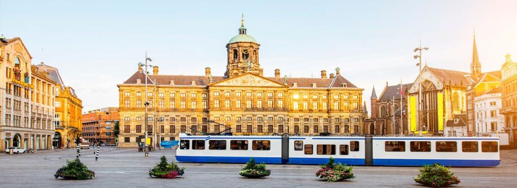 Dam Square, heart of Amsterdam. Dam Square, heart of Amsterdam.